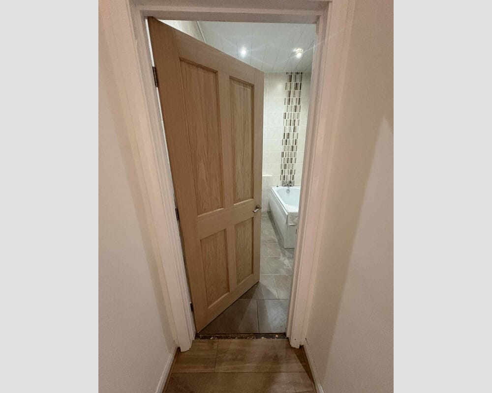 1981 x 762 x 44mm FD30 (30") Traditional Victorian Oak 4 Panel Internal Fire Doors